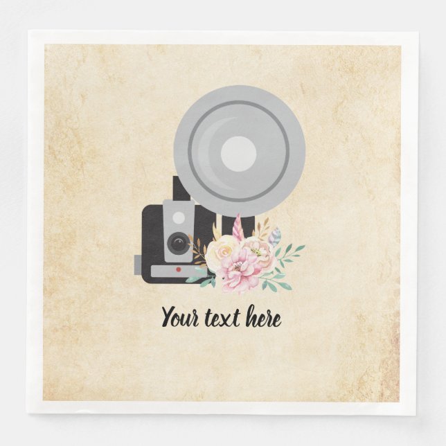 Vintage camera napkin (Front)