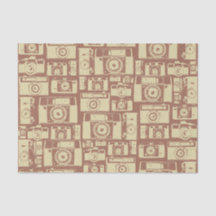 Vintage Camera Pattern in Brown Colours