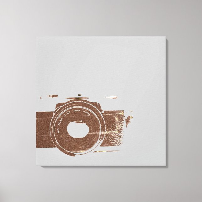 Vintage Camera Photographer Art Canvas Print (Front)