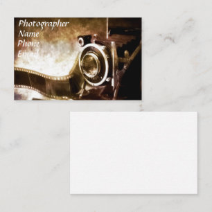 vintage camera photographer business card