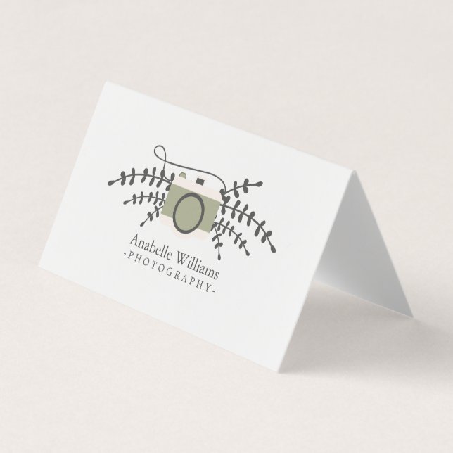 Vintage Camera Photographer Business Card (Front)