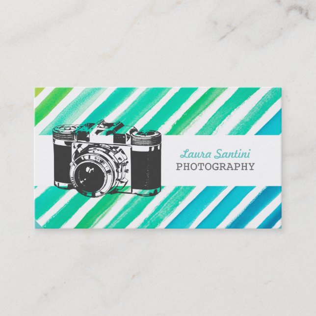Vintage Camera Photographer Business Cards (Front)