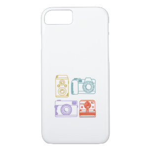 Vintage Camera Retro Colour Pastel Hand Drawn iPhone 8/7 Case