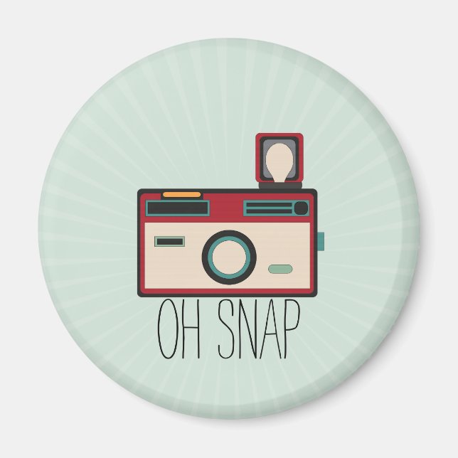 Vintage Camera Retro Look Oh Snap Magnet (Front)