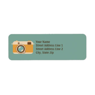 Vintage Camera Retro Return Address Labels