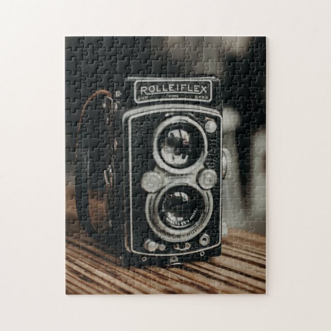 Vintage Camera Rolleiflex Retro Antique Photo Jigsaw Puzzle (Vertical)