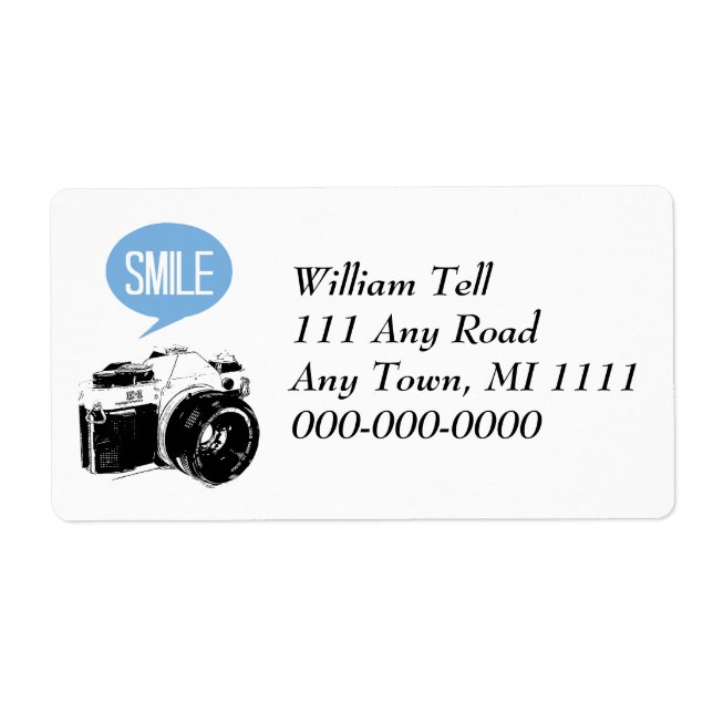 Vintage Camera, Smile Text Balloon, Photographer (Front)
