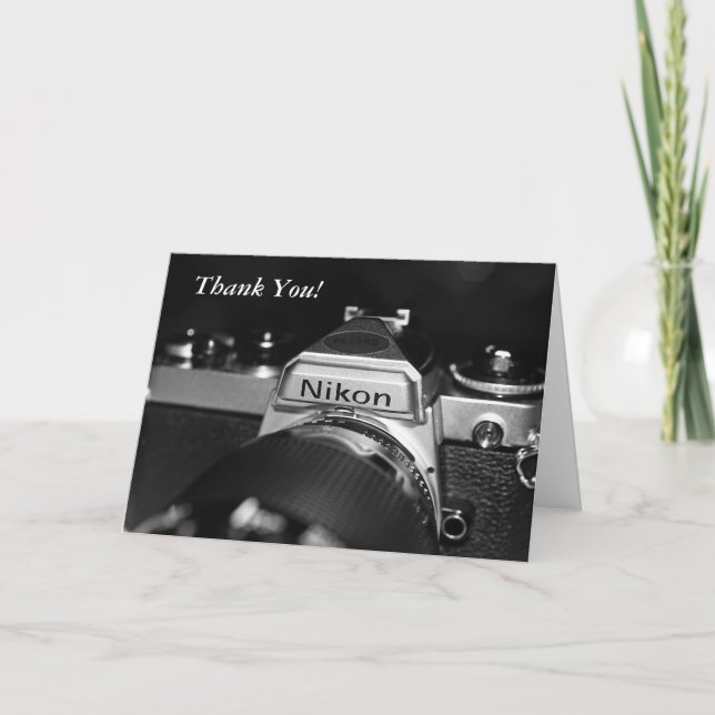 Vintage Camera Thank You Card (Front)