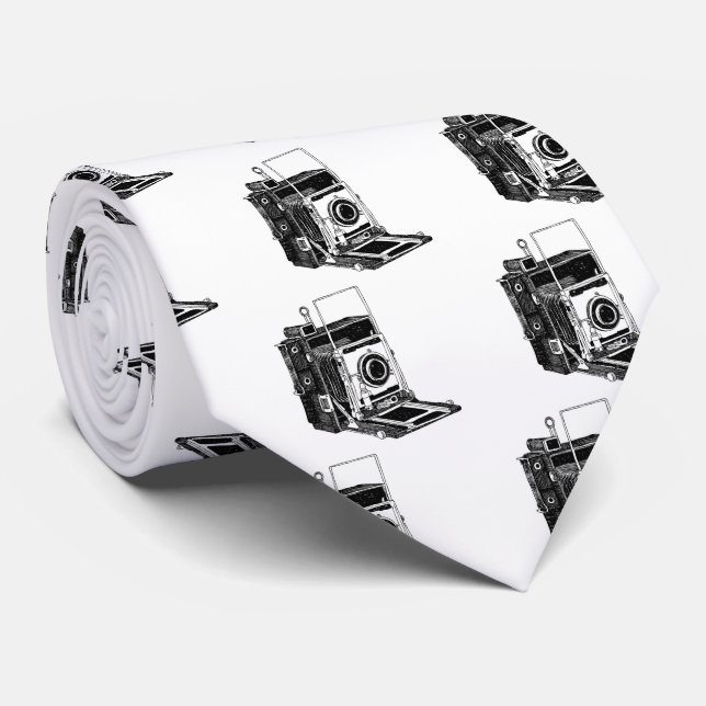 Vintage Camera Tie (Rolled)