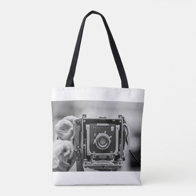 Vintage camera tote bag (Back)