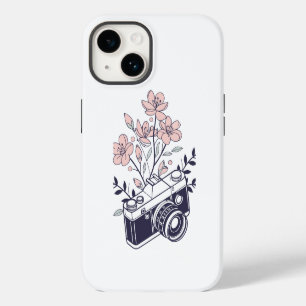 Vintage Camera with Flowers – Floral Photography iPhone 14 Case