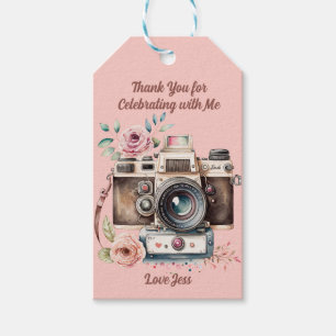 Vintage Camera with Photo Gift Tags