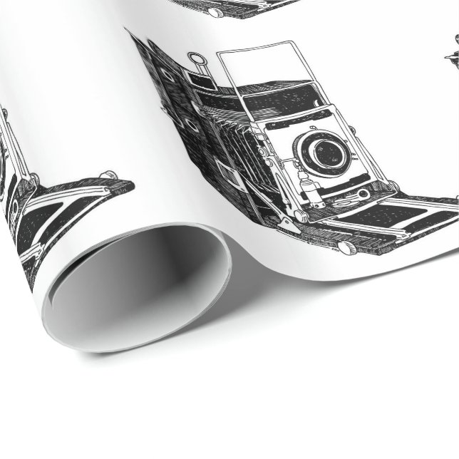 Vintage Camera Wrapping Paper (Roll Corner)