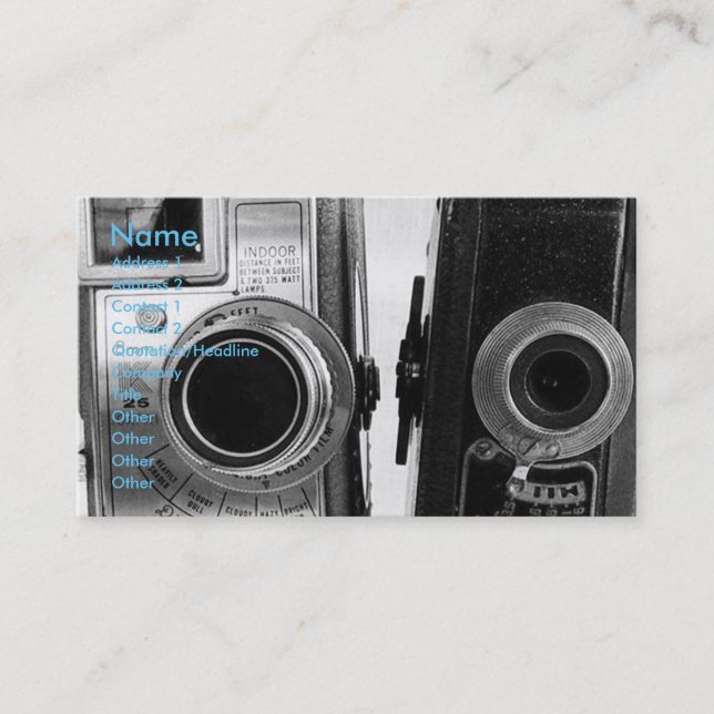 Vintage Cameras Business Card (Front)