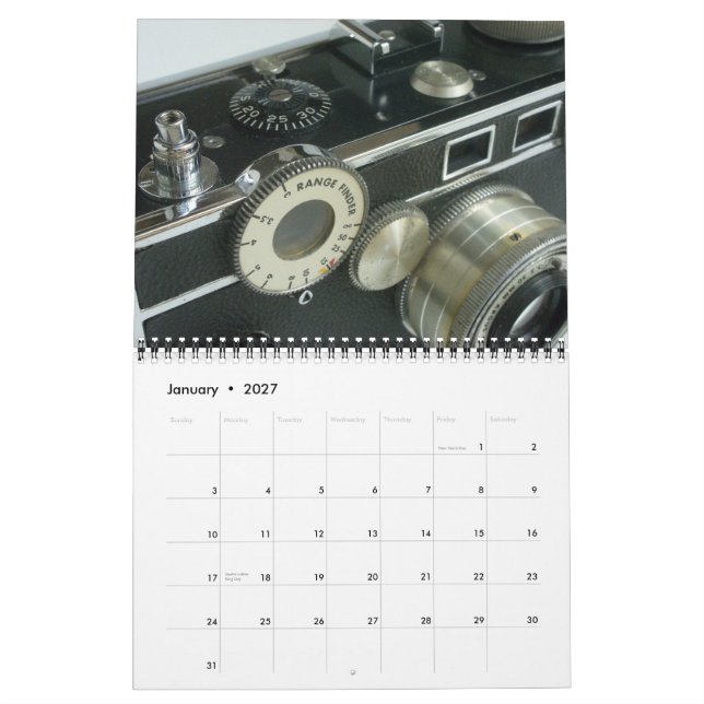 Vintage Cameras Calendar 2015 (Jan 2027)