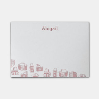 Vintage Cameras Personalised Post-it Notes