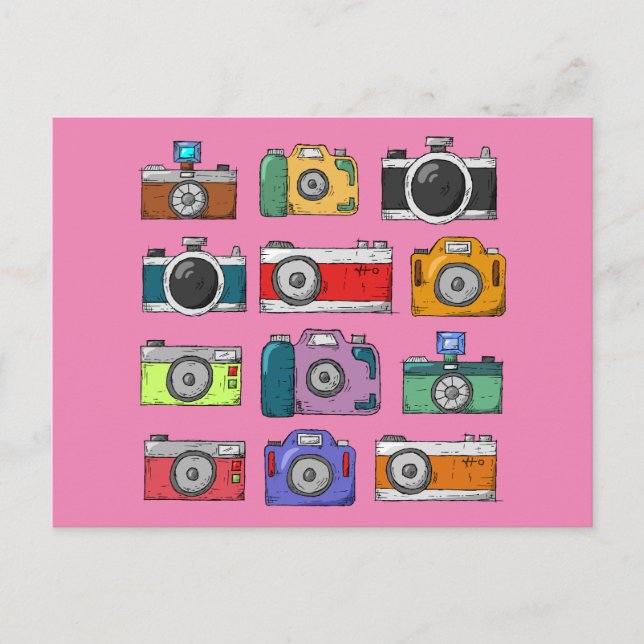 VINTAGE CAMERAS POSTCARDS (Front)