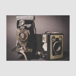 vintage cameras tissue paper