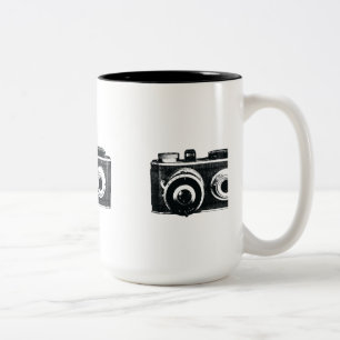 Vintage Cameras Two-Tone Coffee Mug