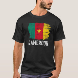 Vintage Cameroon Flag For Cameroonian T-Shirt