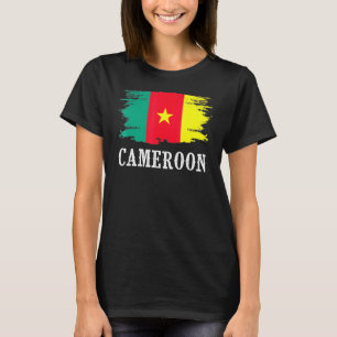 Vintage Cameroon Flag I Love Cameroon T-Shirt