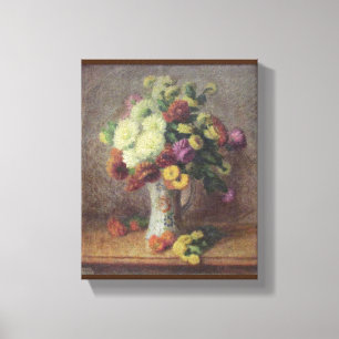 Vintage Camille Bouvagne A Bouquet of Flowers Canvas Print