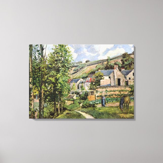 Vintage Camille Pissarro Landscape at Pontoise Canvas Print (Front)