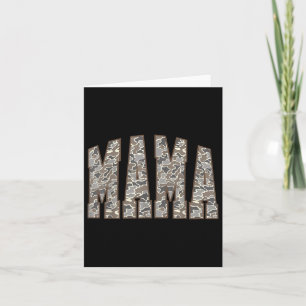 Vintage Camo Hunting Mama Old Camo Mum Mothers Day Card