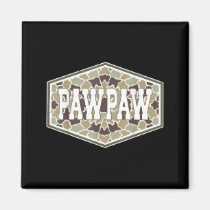 Vintage Camouflage Pawpaw Fatherhood Camo Family Magnet
