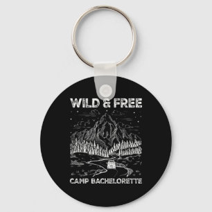 Vintage Camp Bachelorette Party Matching Wild Retr Key Ring