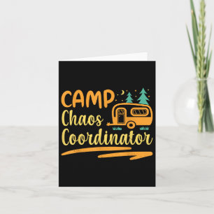 Vintage Camp Chaos Coordinator Funny Camp Counselo Card
