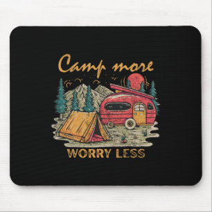 Vintage Camp More Worry Less Funny Rv Camping Cute Mouse Mat