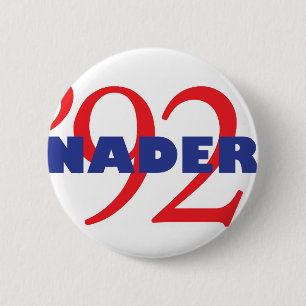 Vintage Campaign Logo Ralph Nader 1992 6 Cm Round Badge