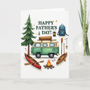 Vintage Camper Fathers Day Card