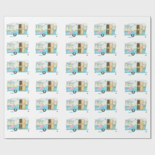 Vintage Camper Trailer Wrapping Paper