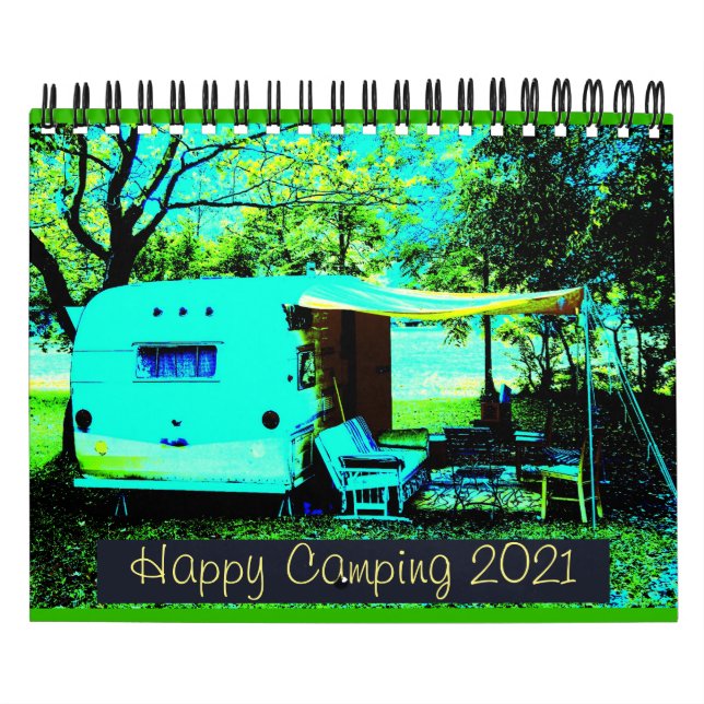 Vintage Campers Happy Camping 2021 Calendar (Cover)