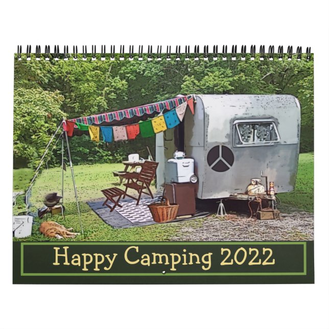 Vintage Campers Happy Camping 2022 Calendar (Cover)