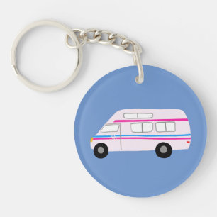 Vintage Campervan RV Van Motorhome  Cute Vanlife Key Ring