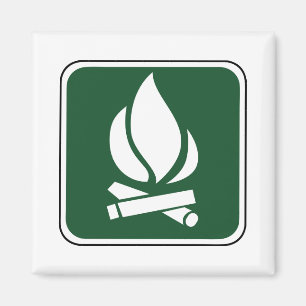 Vintage Campfire Sign Magnet