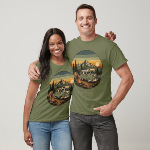 Vintage Camping Camper Van Shirt Retro Van Life