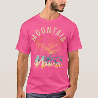 Vintage Camping Hiking Mountain Mama Retro Adventu T-Shirt