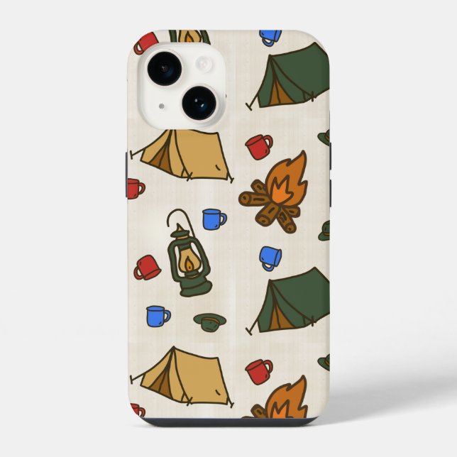 Vintage Camping iPhone Case (Back)