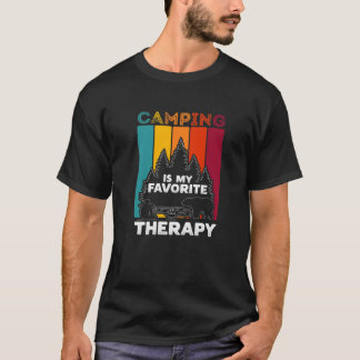 Vintage Camping Is My Favourite Therapy Funny T-Shirt