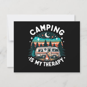 Vintage Camping Is My Therapy Family Adventure Out Invitation