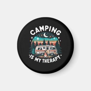 Vintage Camping Is My Therapy Family Adventure Out Magnet