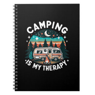 Vintage Camping Is My Therapy Family Adventure Out Notebook
