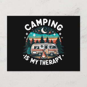 Vintage Camping Is My Therapy Family Adventure Out Postcard