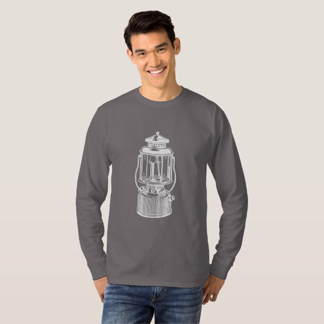 Vintage Camping Lantern T-Shirt (Front Full)