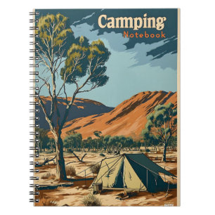 Vintage Camping Outback Australia Notebook