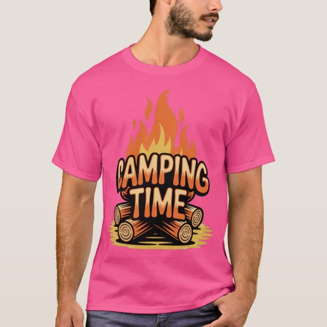 Vintage “Camping Time” Firewood T-Shirt (Front)